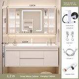 Washbasin Mirror Drawer Wall White Bathroom Cabinets Vanity Luxury Bathroom Cabinets Make Up Organizer Gabinete Room Furniture