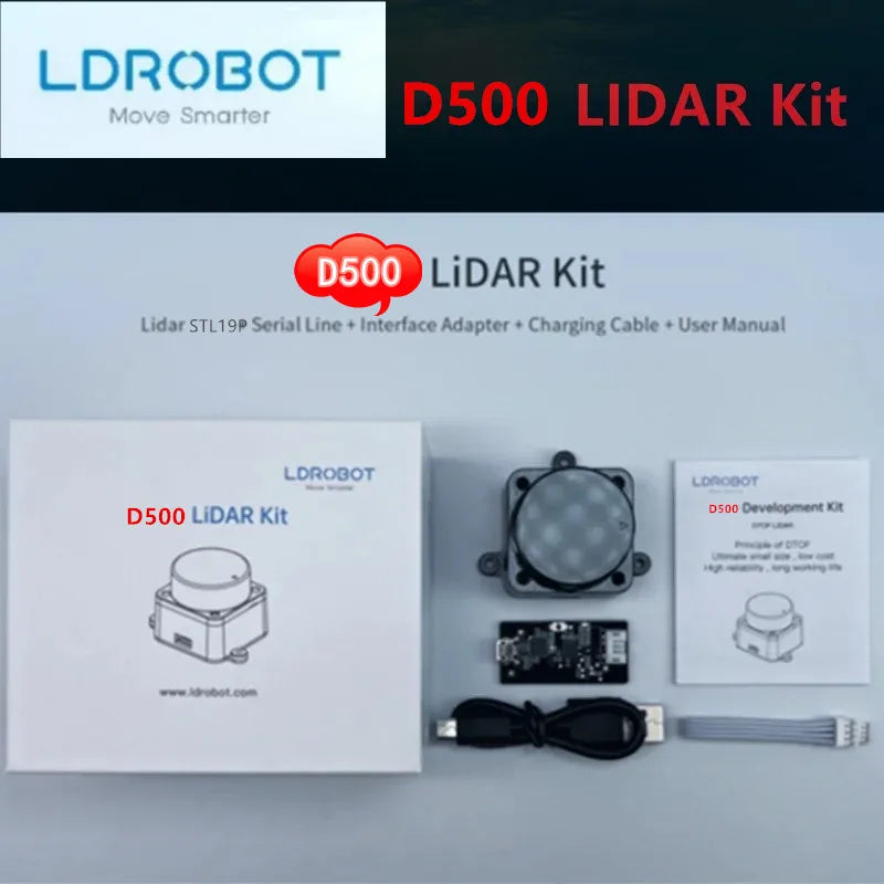 LDROBOT D500 Lidar Kit DTOF outdoor robot SLAM Navigation Scanning Laser Radar Sensor support ROS1 ROS2 D300 Lidar kit Upgrade