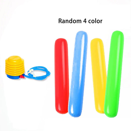 5 color inflatable balloon air stick children outdoor games family cheer stick props colorful balloon kid water sports