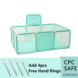 IMBABY Baby Playpens Indoor Baby Playground Safety Barriers Playpen for Children Large Children's Park Balls Basketball Fence