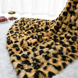 Luxury leopard Stitch Throw Blanket room decor plaid bedspread baby blankets hairy winter bed covers Sofa cover big thick furry