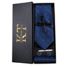 Hi-Tie Navy Plaid For Men Silk Woven Ties Solid Cravat Necktie Set Cufflinks Tie Clip Gift Box for Husband Male HB-1656