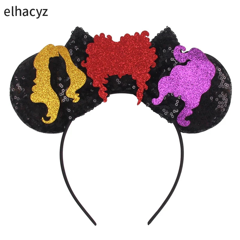 10Pcs/Lot New Colors Mouse Ears Headband Women Festival Party Cosplay Hairband Girls Gift Kids DIY Hair Accessories Wholesale