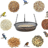 Metal Mesh Hanging Bird Feeder Tray, Platform Seed Tray for Bird Feeders, Wild Bird Feeders for Outdoor Garden Backyard Attract