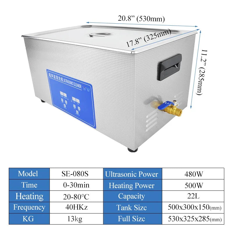 10L-30L 220V Portable Washing Machine Heater Timer Ultrasound Bath Ultrasonic Cleaner for Auto Parts Oil Rust Wax Dust Removal