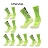 6 Pairs Football Socks Men Women Sports Socks Non-slip Silicone Bottom Soccer Socks Rugby Tennis Volleyball Badminton Socks