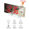 LED Digital Alarm Clock Bedroom Electric Alarm Clock with Projection FM Radio Time Projector Bedroom Bedside Clock