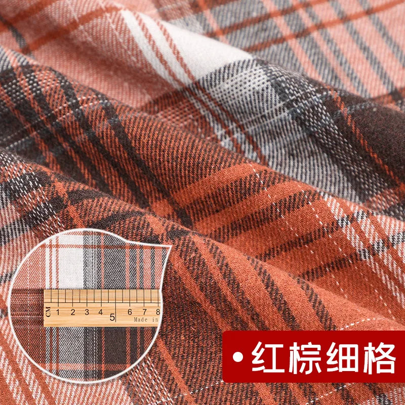 Yarn Dyed Soft Thickening Grinding Wool Plaid Fabric JK Clothing Shirt Skirt Jacket Pants Check Cloth DIY Apparel Sewing Fabrics