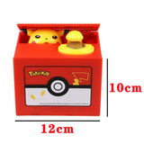 Pokemon Piggy Bank Action Figure Anime Cartoon Pikachu Electronic Plastic Money Box Steal Coin Piggy Bank Pokémon Kid Toys Gift