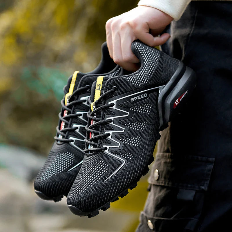 New Hiking Shoes for Men Wear-resistant Outdoor Men's Travel Sports Shoes Lace-Up Jogging Training Climbing Trekking Sneakers