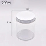 12Pcs Plastic Jar With Lids Clear Cosmetic Refillable Bottles Sample Pot Shampoo Cream Container Travel Accessories 200/250ML