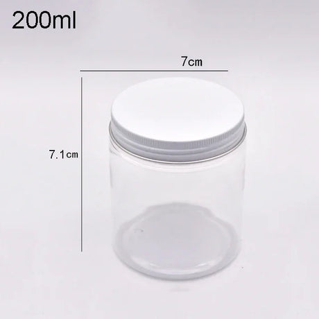 12Pcs Plastic Jar With Lids Clear Cosmetic Refillable Bottles Sample Pot Shampoo Cream Container Travel Accessories 200/250ML