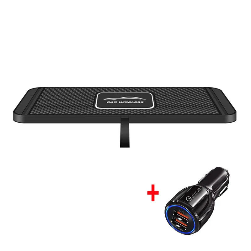 30W Wireless Charger Car Silicone Pad Stand for iPhone 14 13 12 X Xiaomi Samsung Huawei Mobile Phone Fast Car Wireless Charging