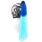 New 24" Punk Style Motorcycle Helmet Braids Bike Gradient Ramp Twist Sucker Removable Braid Pigtail Ponytail Motocross Racing