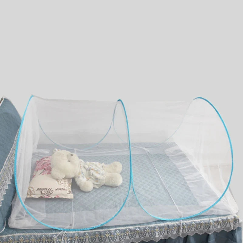 Foldable Mosquito Net Portable Bottomless Anti Mosquito Camping Mesh Tent Double Single Bed for Girls Bed Trips Adjustable Size.