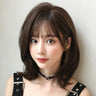 7JHH WIGS Black Short Bob Wig for Girl Daily Wear Synthetic Wig New Style Natural Supple Summer  Heatresistant Wig With Bangs