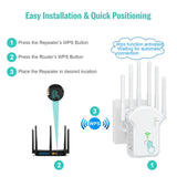 WiFi Repeater 1200Mbps Dual Band Wireless Amplifier 2.4G 5GHz Network Long Range Signal Booster For Home Office Wi-Fi Repeater