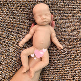 8 styles/28cm Cuddly Unpaint Solid Silicone Bebe Reborn Girl Full Body Silicone Baby Girl Lifelike Real Corpo De Silicone Doll