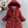 Big Size Winter Girls Jackets Keep Warm Thicken Christmas Coat Autumn Hooded Zipper Waterproof Outerwear Kids Clothes 3-12 Years