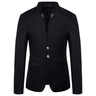 Chinese Style Mandarin Stand Collar Business Casual Wedding Slim Fit Blazer Men Casual Suit Jacket Male Coat 4XL