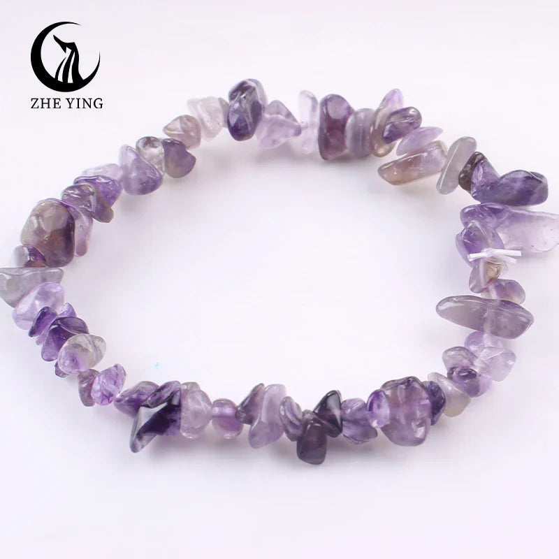 Stretch Natural 5-8mm Chips Bead Bracelet Healing Crystal Energy Fashion Jewelry for Women Men Girl Birthday Gift