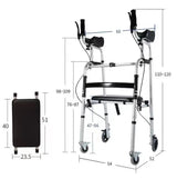 Foldable Walking Stick With Double Arms Support Ergonomics Lower Limb Rehabilitation Training Walker Mobility Aids For Elderly