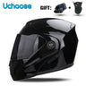 DOT Certification Uchoose Motorcycle Helmet Double Lens Cross Section Helmet Safety Modular Flip Helm Unisex Helmet With Visor