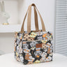 Portable Floral Print Lunch Bag Thermal Insulated Lunch Box Tote Cooler Functional Handbag Student Bento Pouch Food Storage Bags