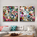 Modern Nordic Decor Bright Peony Flower Art Painting Canvas Posters And Prints Colorful Bouquet Wall Pictures For Living Room