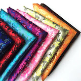 1PC Luxury Formal Wedding Fashion  Handkerchiefs Colorful Mens Pocket Squares Unique Feel Silk