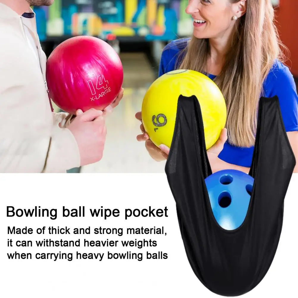 Bowling Ball Polish Cloth Bowling Ball Polisher Bag with Washable Towel Carrier Pouch Cloth Cover for Bowling Ball for Easy