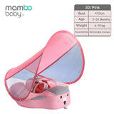 Mambobaby Float Non Inflatable Upgrade Soft Baby Swimming Float Infants Swimming Training UPF 50+ UV Sun Protection Canopy