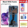 6.7" Screen For AMOLED S20 Plus With Frame For Samsung Galaxy S20+ G985 G985F LCD Display Digital Touch Screen Replacement