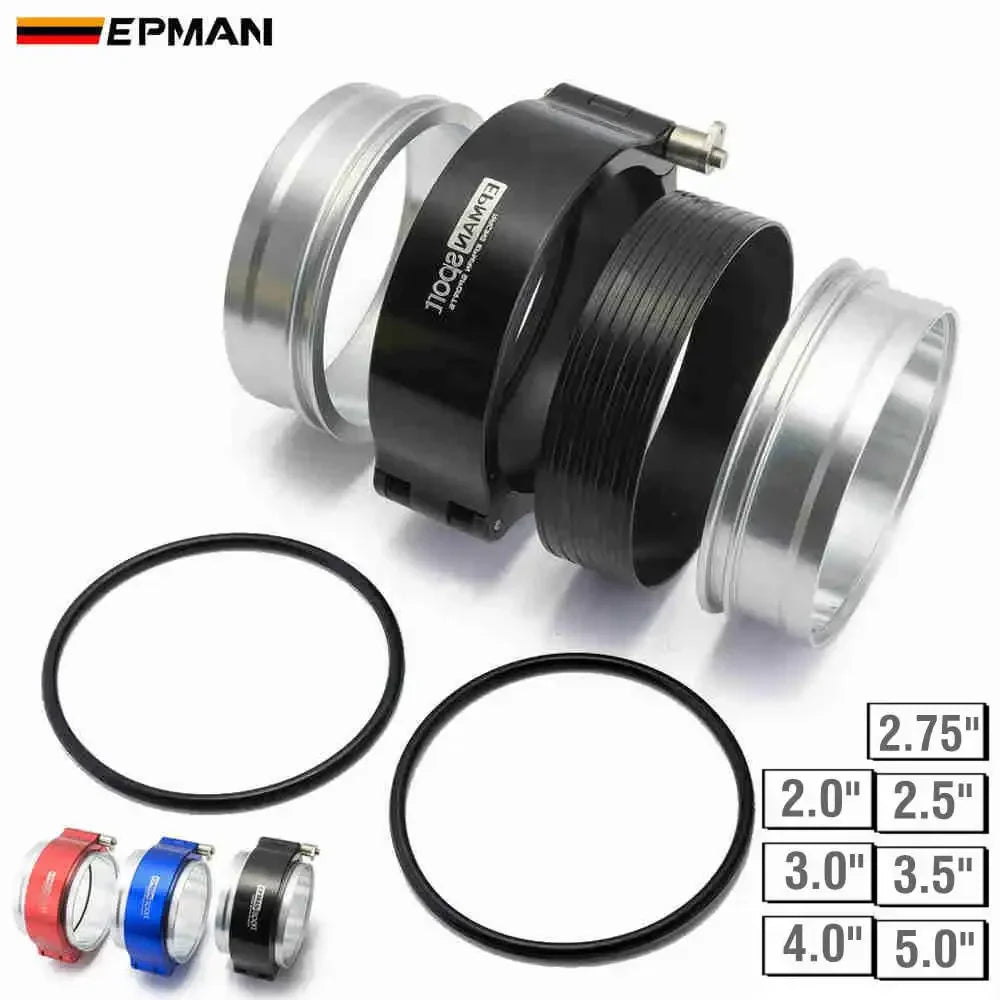 EPMAN HD Clamp System Assembly Exhaust V-band Clamp Quick Release For 2.0"/2.5"/2.75"/3.0" OD Exhaust / Intercooler Pip/Turbo