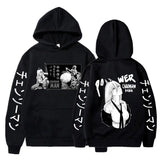 Harajuku Anime Chainsaw Man Power Cute Printed Hooded Plus Size Hoodie Men Women Sweatshirts Comfortable Unisex Warm Pullover