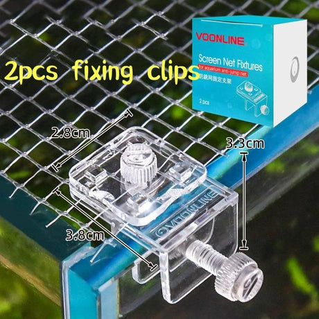 Fish Tank Accessories Aquarium Equipment Prevent Jumping Net Adjustable Shrimp Fish Isolation Fixed Holder