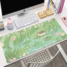 Green Plant Large Gaming Mousepad XXL Gamer Mouse Pad Size For Office Long Table Mat Kawaii Desk For Teen Girls For Bedroom