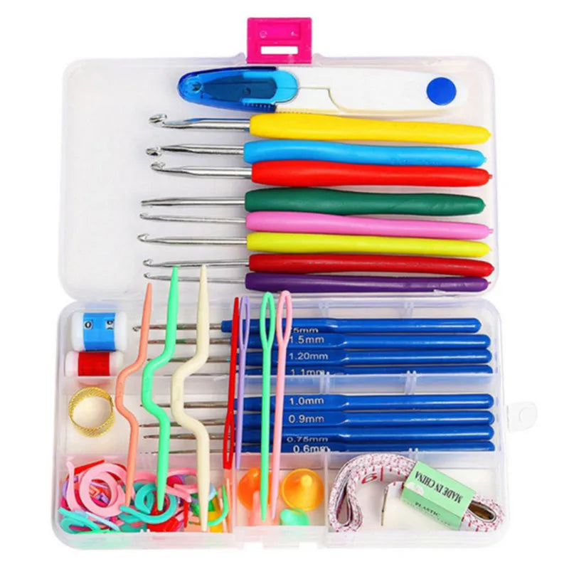 Hot sales16 Different sizes Crochet hooks Needles Stitches knitting Craft Case crochet set in Case Yarn Hook