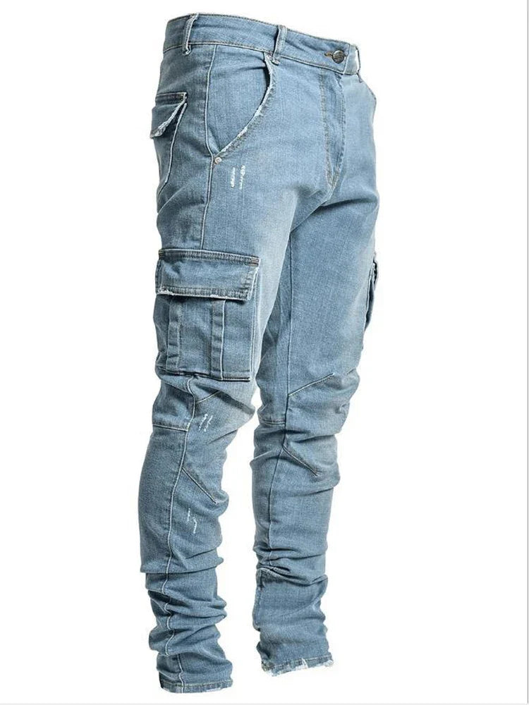 Mens Stretchy Skinny Ripped Jeans Men Slim Fit Denim High Quality Jean Fashion Sweatpants Hip hop Trousers Jogger Pencil Pants