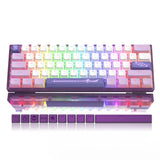 Womier WK61 Mechanical Keyboard RGB Wired Gaming Keyboard Hot-Swappable Blue Sea Theme with PBT Keycaps for Windows PC Gamers