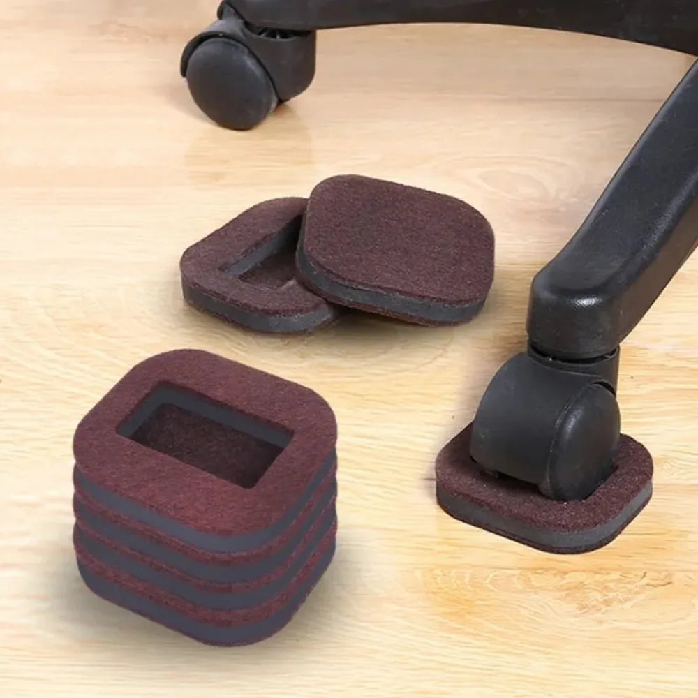 5pcs Office Chair Wheel Stopper Furniture Caster Cups Hardwood Floor Protectors Anti Parts for Roller Feet Anti Noisy Slip Mat