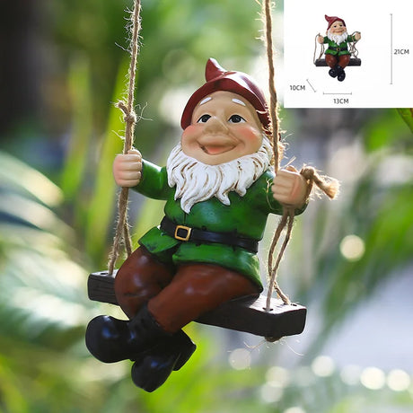 Creative Cute Frogs Cat Dog Resin Lying Santa Claus Statue Garden Hang On Tree Decorative Pendant Indoor Outdoor Decor Ornament