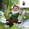 Creative Cute Frogs Cat Dog Resin Lying Santa Claus Statue Garden Hang On Tree Decorative Pendant Indoor Outdoor Decor Ornament