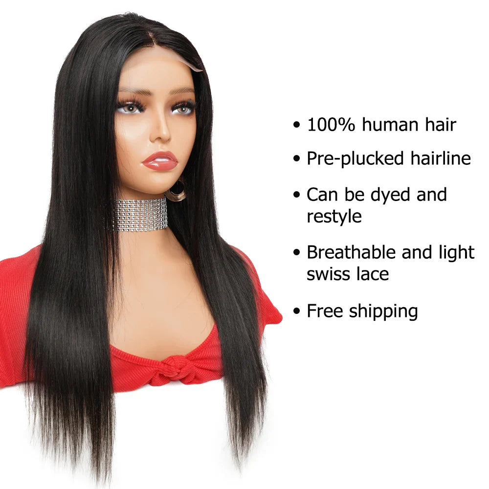 180% 13x4 Bone Straight Lace Front Wig Indian Remy Transparent Lace Frontal Wig Human Hair Wigs 4x4 Closure Wig Pre-Plucked