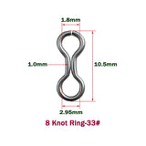 CF Lure Hard bait 30~46 Size DIY Stainless Steel 8 Knot Ring Customizable Jointed Ring Fishing