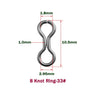 CF Lure Hard bait 30~46 Size DIY Stainless Steel 8 Knot Ring Customizable Jointed Ring Fishing