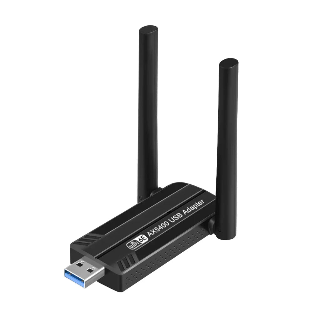 AX3008 Wireless Network Card Tri-Band 2.4G/5G/6GHz 5400Mbps USB WiFi6E Adapter Plug and Play Support Windows 10/11