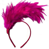 Feather Headband 1920s Mardi Gras Headband Flapper Feather Headband Flapper Headpiece Burlesque Headpiece With Feathers