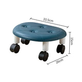 Movable Living Room Low Stool Silent Universal Wheel 360° Rotating Seat Outdoor Camping Picnic Plastic Portable Chair Children