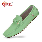 YRZL Loafers for Men 2024 New Handmade Moccasins Men Flats Casual Leather Shoes Luxury Comfy Mens Loafers Size 48 Shoes for Men